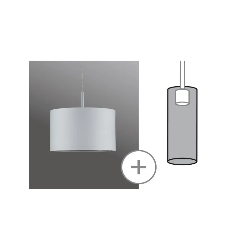 DecoSystems abat-jour en tissu Tessa blanc max. 50 W Diamètre 25 cm