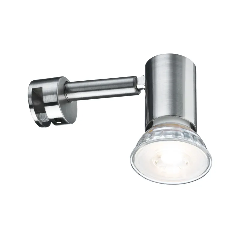 Éclairage de miroir LED Galeria Simplo acier brossé fourni avec ampoule 1x5,3 W GU10