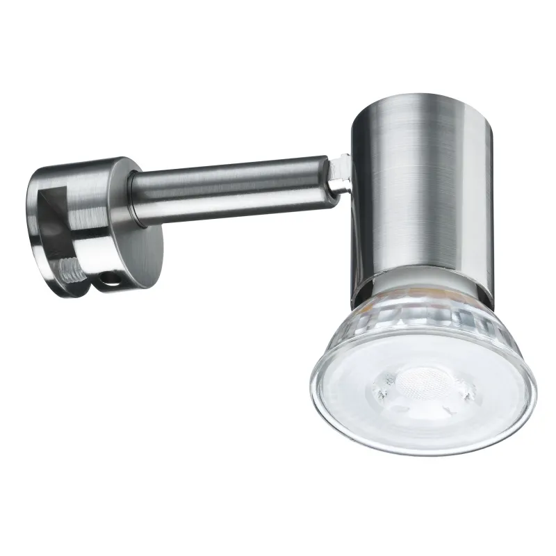 Éclairage de miroir LED Galeria Simplo acier brossé fourni avec ampoule 1x5,3 W GU10