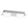 LED IP23 applique plafonnier Doradus 2x4,7W chrome 230 V Métal/plastique