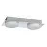 LED IP23 applique plafonnier Doradus 2x4,7W chrome 230 V Métal/plastique