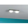 LED IP23 applique plafonnier Doradus 2x4,7W chrome 230 V Métal/plastique