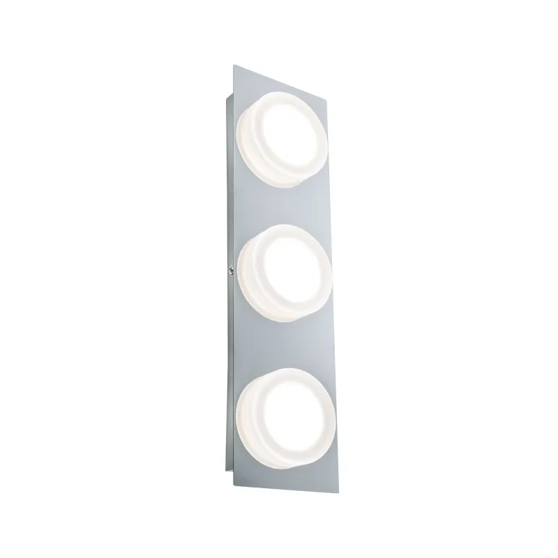 LED IP23 applique plafonnier Doradus 3x4,7W chrome 230 V Métal/plastique
