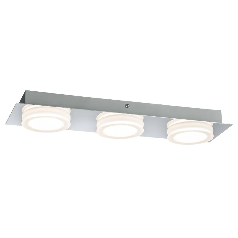 LED IP23 applique plafonnier Doradus 3x4,7W chrome 230 V Métal/plastique