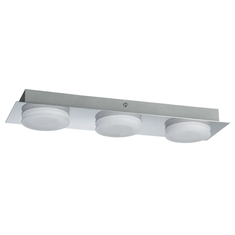 LED IP23 applique plafonnier Doradus 3x4,7W chrome 230 V Métal/plastique