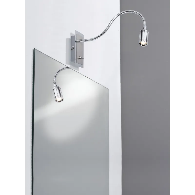 miroir  Zylindro lampe de lecture 1x3W LED chrome 230V DC 700mA Métal