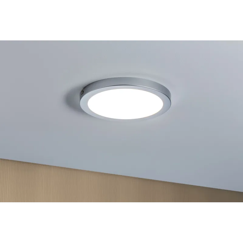 Panneau LED WallCeiling Atria 220 mm 18,5W Chrome mat 230 V plastiq...