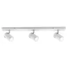 Spots à patère Zyli IP44 Max. 3x10W GU10 Blanc/chrome 230V métal - ...