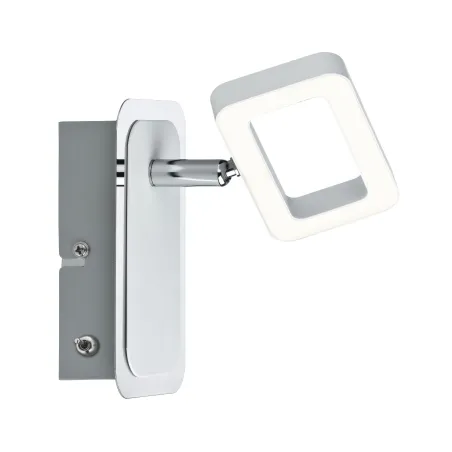 Spots Frame 1x4,5W Blanc Dépoli/Chrome 230V Métal - Pas cher