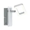 Spots Frame 1x4,5W Blanc Dépoli/Chrome 230V Métal - Pas cher