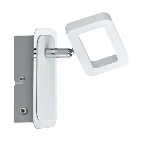 Spots Frame 1x4,5W Blanc Dépoli/Chrome 230V Métal - Pas cher