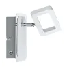 Spots Frame 1x4,5W Blanc Dépoli/Chrome 230V Métal - Pas cher