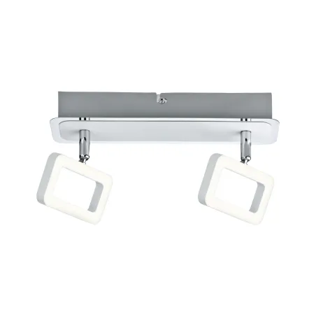 Spots Frame 2x4,5W Blanc Dépoli/Chrome 230V Métal - Pas cher