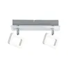 Spots Frame 2x4,5W Blanc Dépoli/Chrome 230V Métal - Pas cher