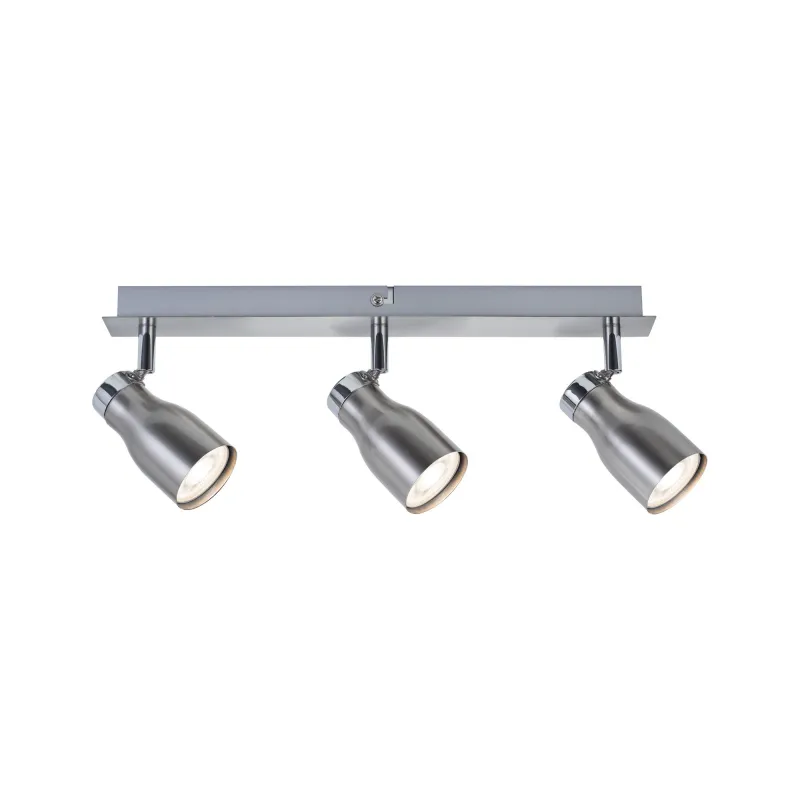 Spots Meli max. 3x10W GU10 Nickel satiné 230 V Métal - Pas cher