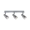 Spots Meli max. 3x10W GU10 Nickel satiné 230 V Métal - Pas cher