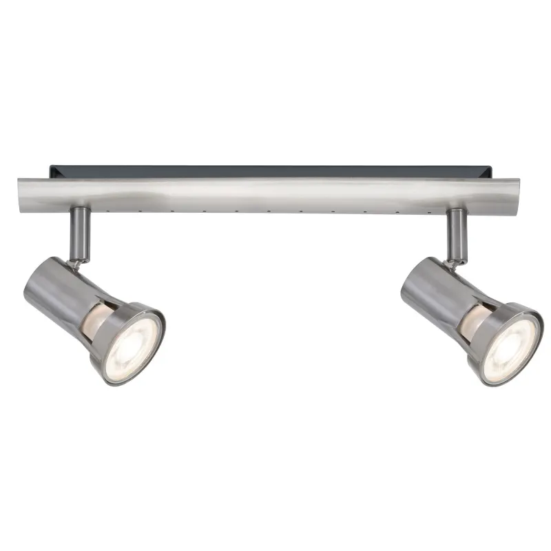 Spots Teja max. 2x10W GU10 Nickel satiné 230V Métal - Pas cher