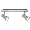 Spots Teja max. 2x10W GU10 Nickel satiné 230V Métal - Pas cher
