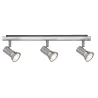 Spots Teja max. 3x10W GU10 Nickel satiné 230V Métal - Pas cher