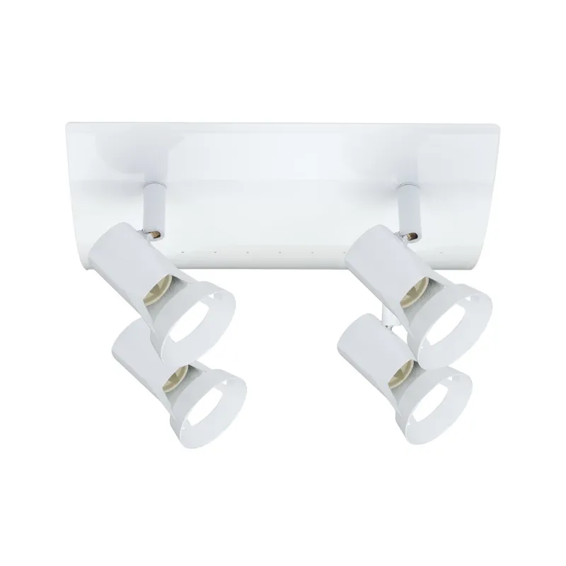 Spots Teja max. 4x10W GU10 Blanc 230V Métal - Pas cher
