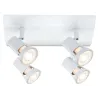Spots Teja max. 4x10W GU10 Blanc 230V Métal - Pas cher