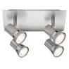 Spots Teja max. 4x10W GU10 Nickel satiné 230V Métal - Pas cher