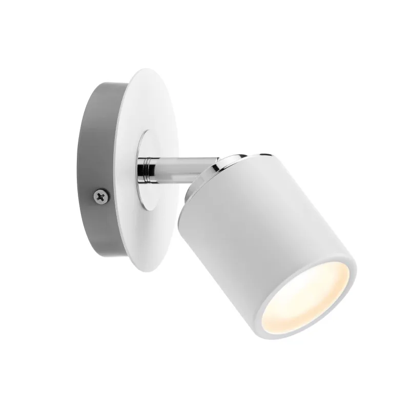 Spots Tube IP44 Max. 1x10W GU10 Blanc/chrome 230V métal - Pas cher