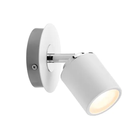 Spots Tube IP44 Max. 1x10W GU10 Blanc/chrome 230V métal - Pas cher