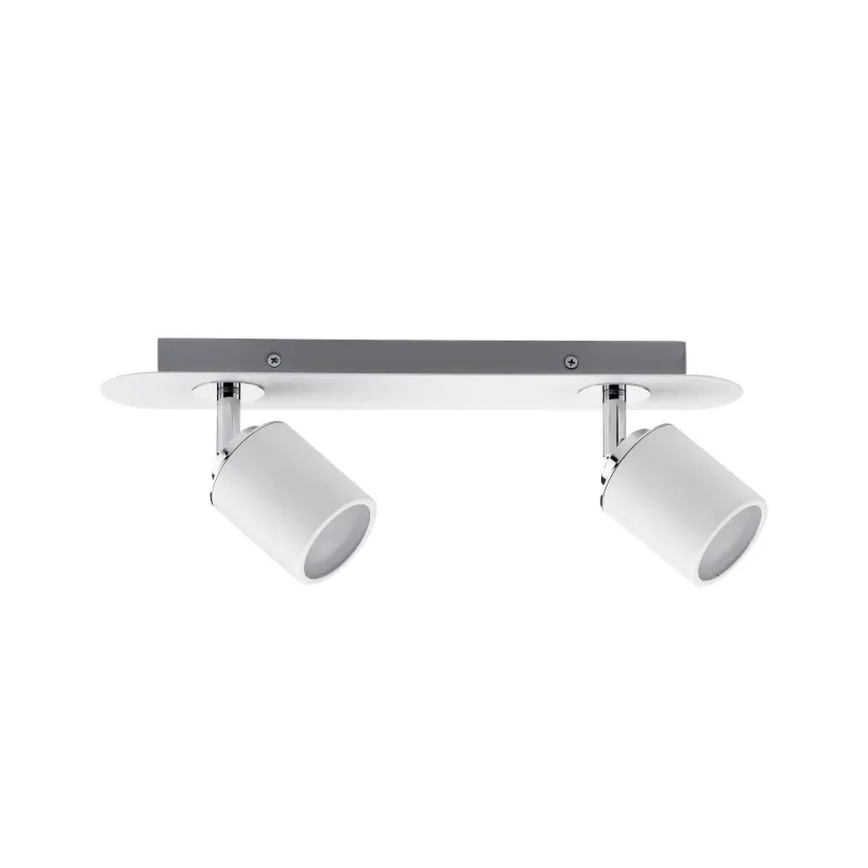 Spots Tube IP44 Max. 2x10W GU10 Blanc/chrome 230V métal - Pas cher