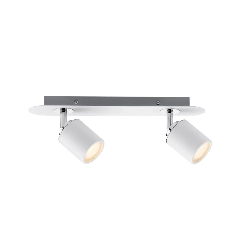 Spots Tube IP44 Max. 2x10W GU10 Blanc/chrome 230V métal - Pas cher