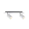 Spots Tube IP44 Max. 2x10W GU10 Blanc/chrome 230V métal - Pas cher