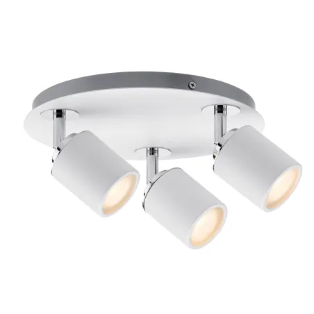 Spots Tube IP44 Max. 3x10W GU10 Blanc/chrome 230V métal - Pas cher