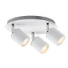 Spots Tube IP44 Max. 3x10W GU10 Blanc/chrome 230V métal - Pas cher