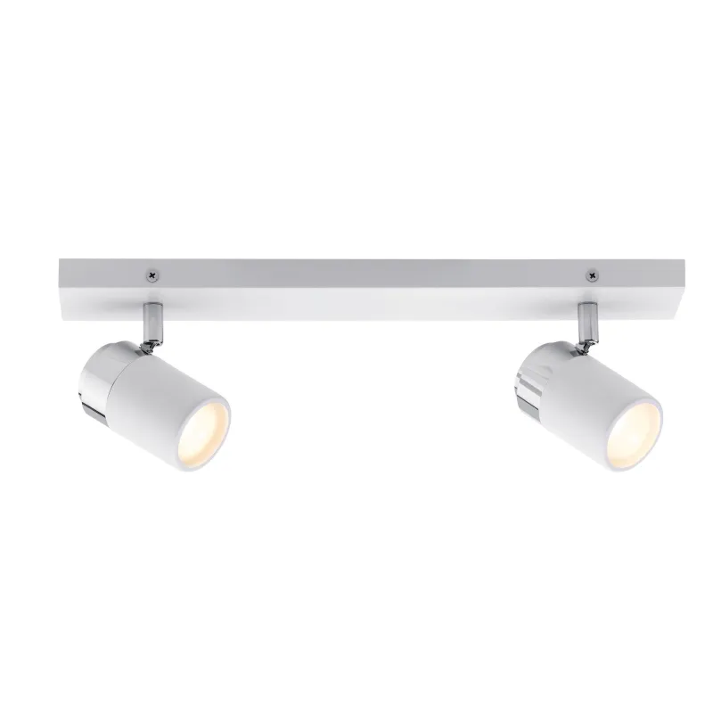 Spots Zyli IP44 Max. 2x10W GU10 Blanc/chrome 230V métal - Pas cher