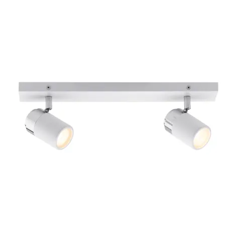 Spots Zyli IP44 Max. 2x10W GU10 Blanc/chrome 230V métal - Pas cher