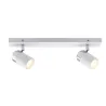 Spots Zyli IP44 Max. 2x10W GU10 Blanc/chrome 230V métal - Pas cher