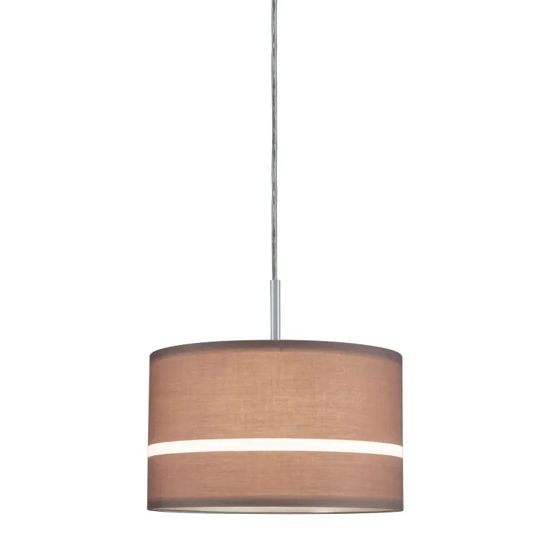 DecoSystems abat-jour en tissu Tessa brun foncé max. 50 W Diamètre 25 cm 