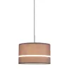 DecoSystems abat-jour en tissu Tessa brun foncé max. 50 W Diamètre 25 cm 