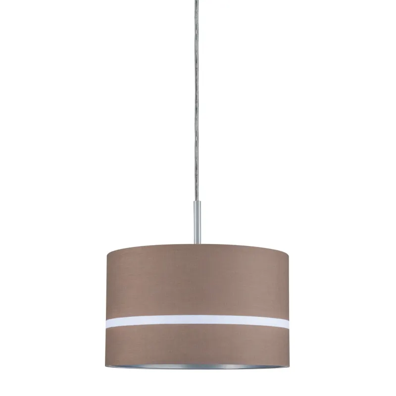 DecoSystems abat-jour en tissu Tessa brun foncé max. 50 W Diamètre 25 cm 