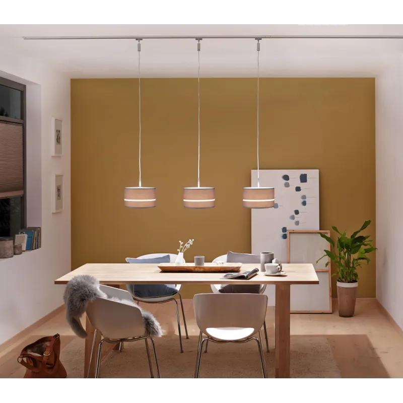 DecoSystems abat-jour en tissu Tessa brun foncé max. 50 W Diamètre 25 cm 