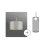 DecoSystems abat-jour en tissu Tessa gris clair max. 50 W Diamètre 25 cm 