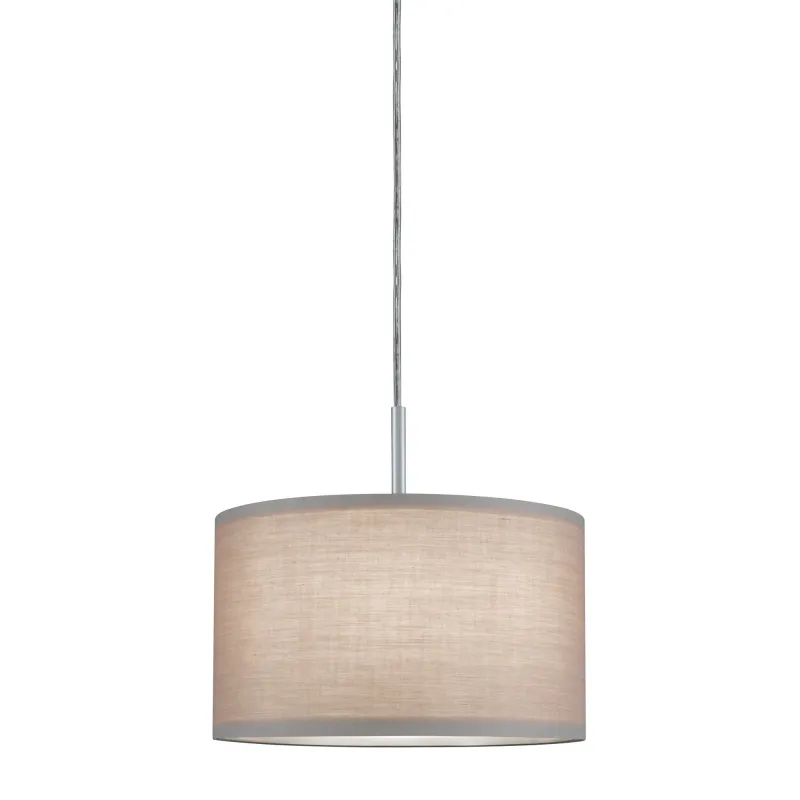 DecoSystems abat-jour en tissu Tessa gris clair max. 50 W Diamètre 25 cm 