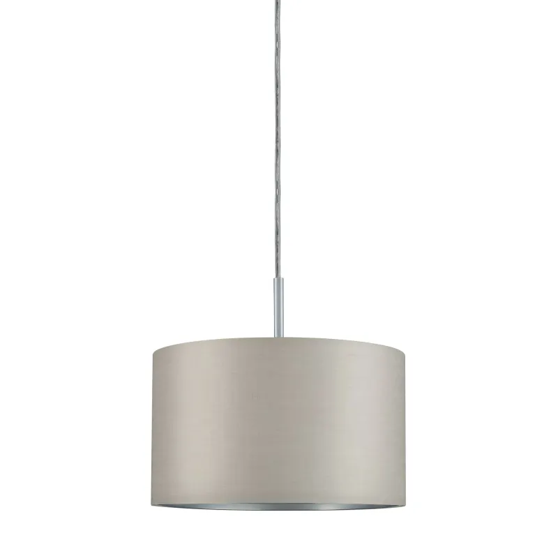 DecoSystems abat-jour en tissu Tessa gris clair max. 50 W Diamètre 25 cm 