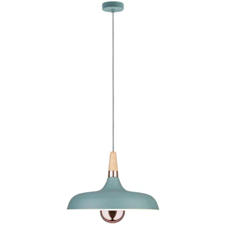 Juna suspension 340mm max 1x20W E14 Vert satiné/Cuivre/Bois 120V Mé...