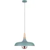 Juna suspension 340mm max 1x20W E14 Vert satiné/Cuivre/Bois 120V Mé...