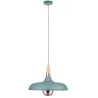 Juna suspension 340mm max 1x20W E14 Vert satiné/Cuivre/Bois 120V Mé...
