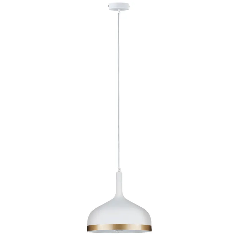 Neordic Embla suspension max 1x20W E27 Blanc/Or 230V Métal - Pas cher