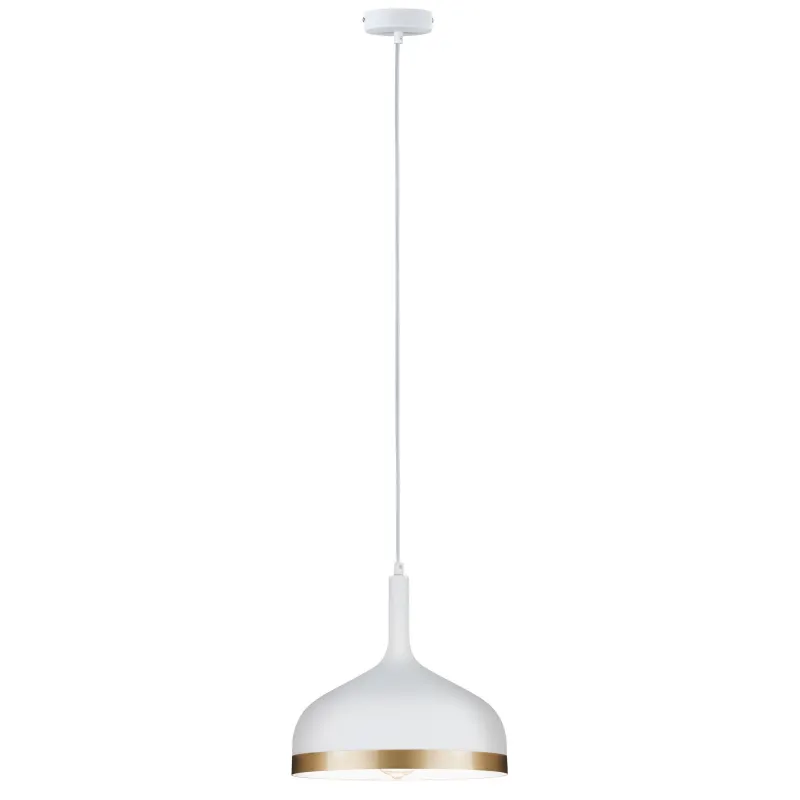Neordic Embla suspension max 1x20W E27 Blanc/Or 230V Métal - Pas cher