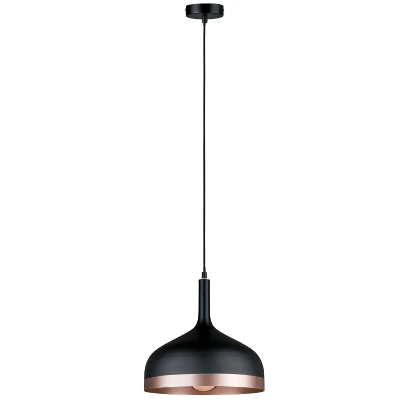 Neordic Embla suspension max 1x20W E27 Noir/Cuivre mat 230V Métal -...