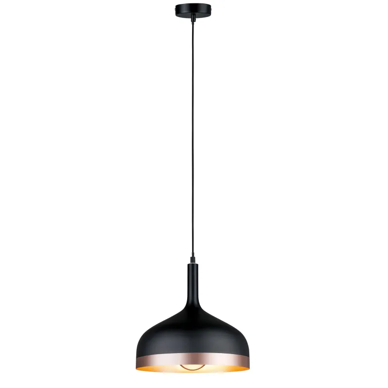 Neordic Embla suspension max 1x20W E27 Noir/Cuivre mat 230V Métal -...
